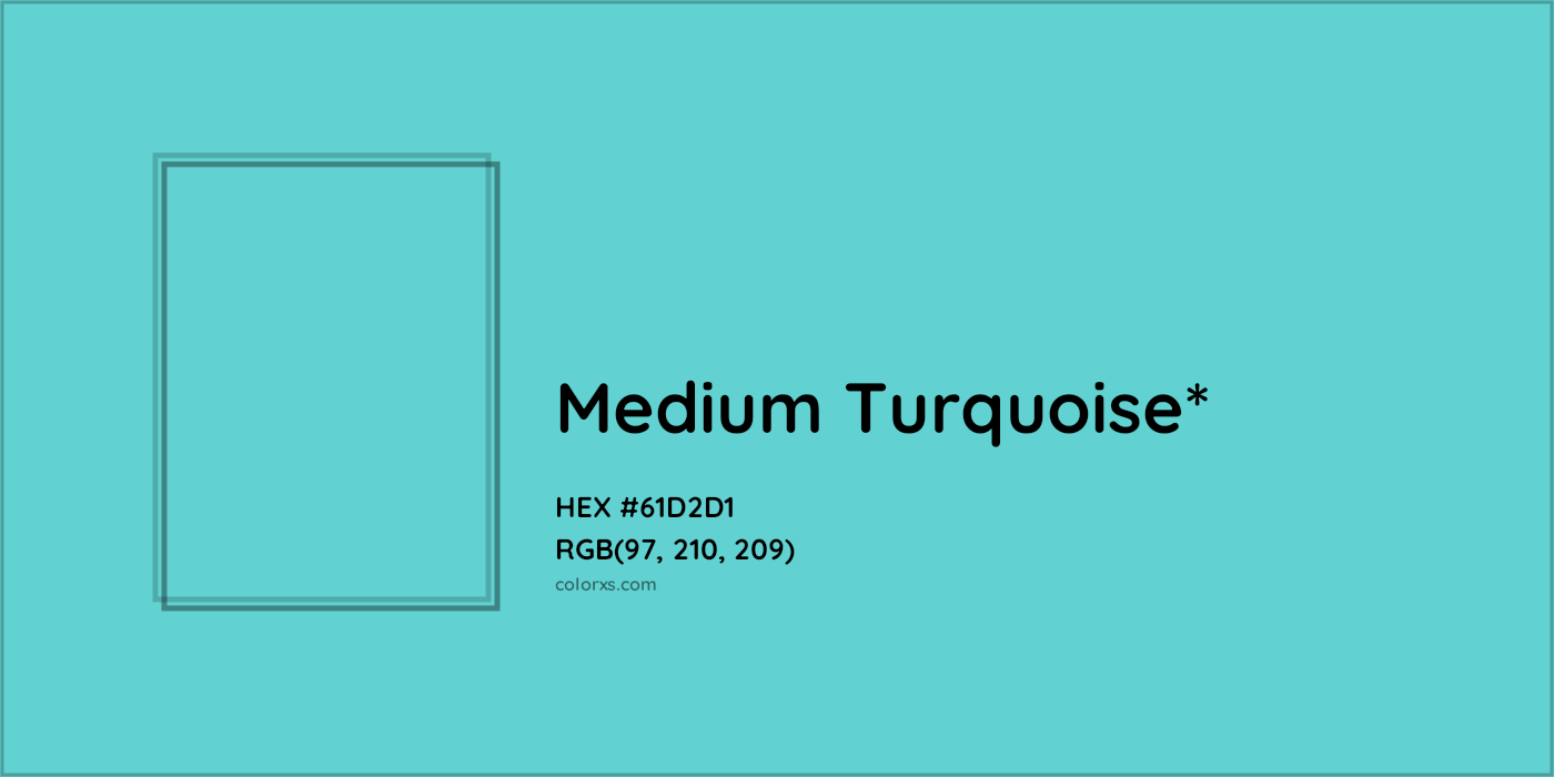 HEX #61D2D1 Color Name, Color Code, Palettes, Similar Paints, Images