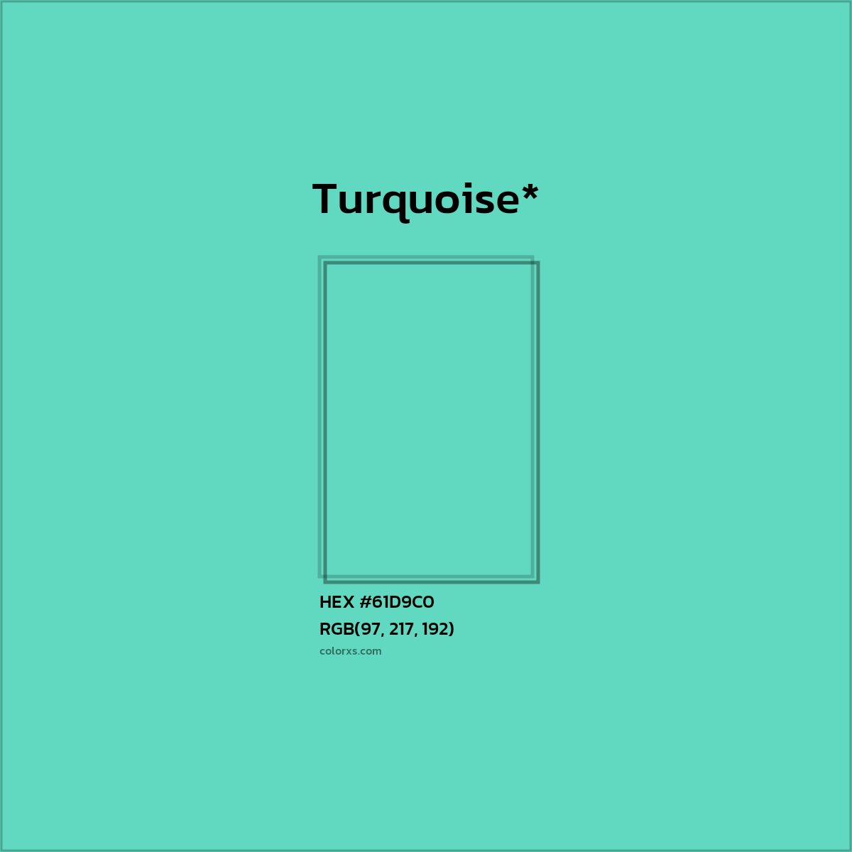HEX #61D9C0 Color Name, Color Code, Palettes, Similar Paints, Images