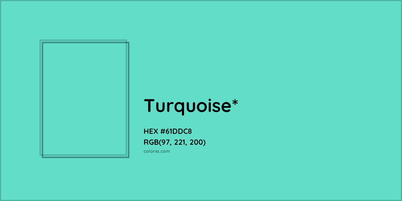 HEX #61DDC8 Color Name, Color Code, Palettes, Similar Paints, Images