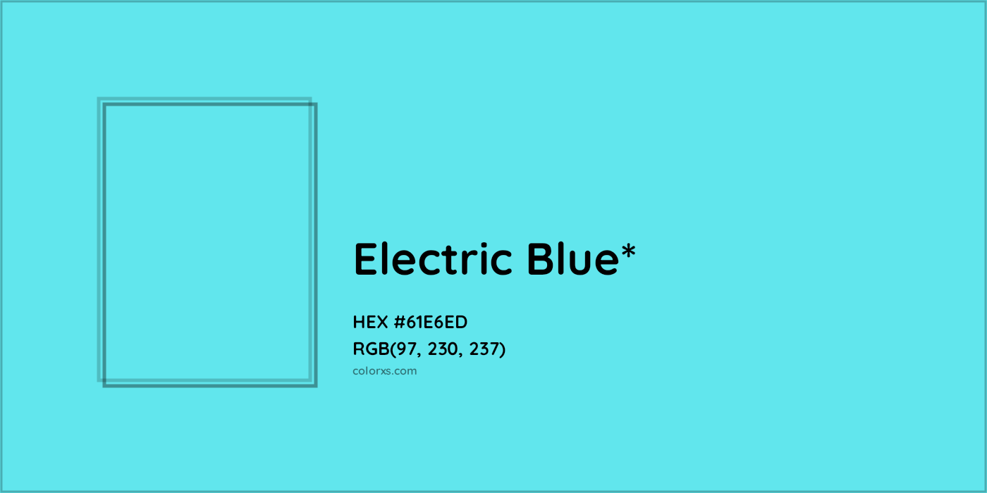 HEX #61E6ED Color Name, Color Code, Palettes, Similar Paints, Images