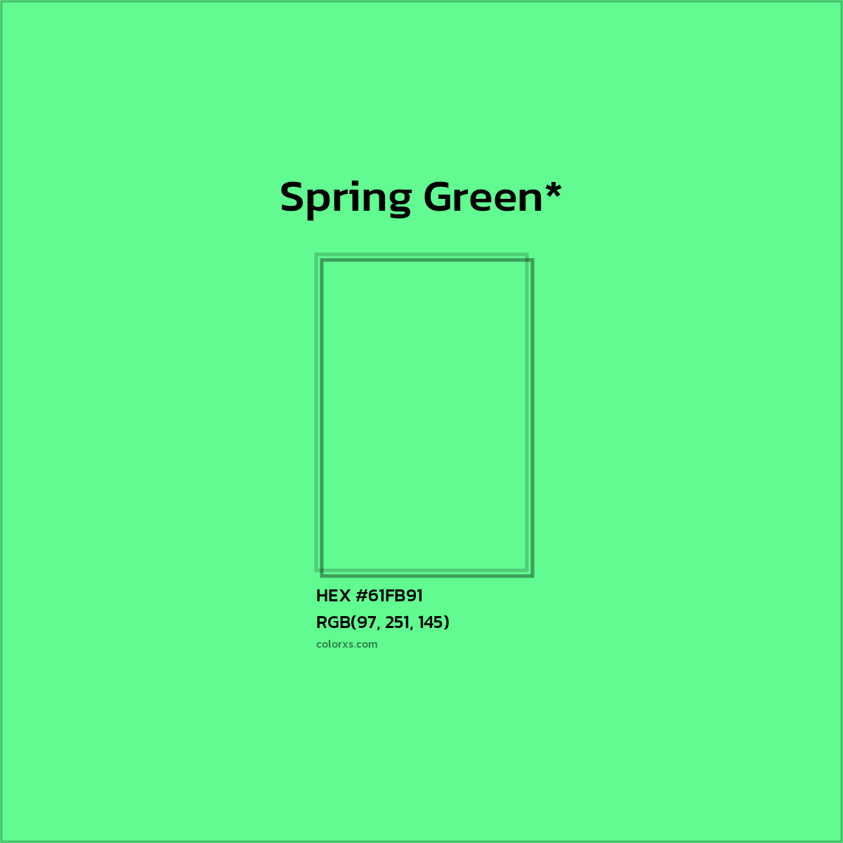 HEX #61FB91 Color Name, Color Code, Palettes, Similar Paints, Images