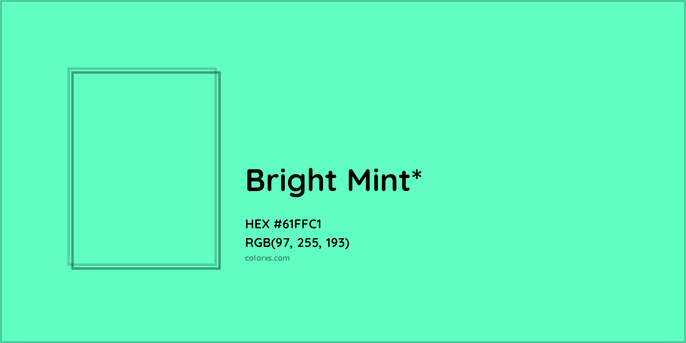 HEX #61FFC1 Color Name, Color Code, Palettes, Similar Paints, Images