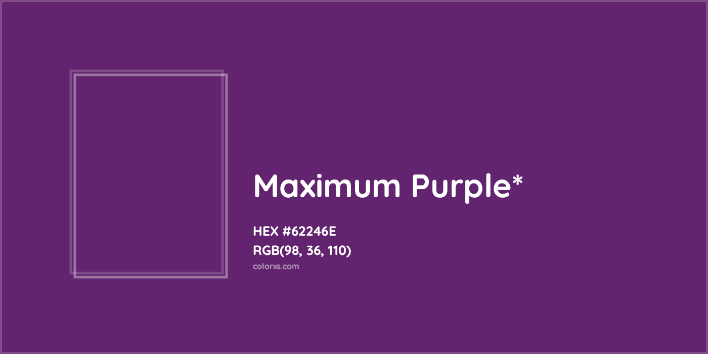 HEX #62246E Color Name, Color Code, Palettes, Similar Paints, Images