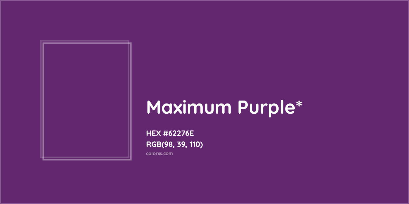HEX #62276E Color Name, Color Code, Palettes, Similar Paints, Images