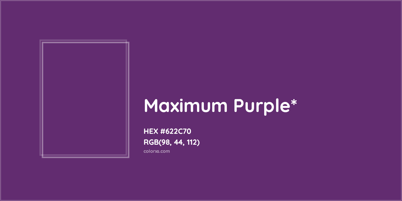 HEX #622C70 Color Name, Color Code, Palettes, Similar Paints, Images