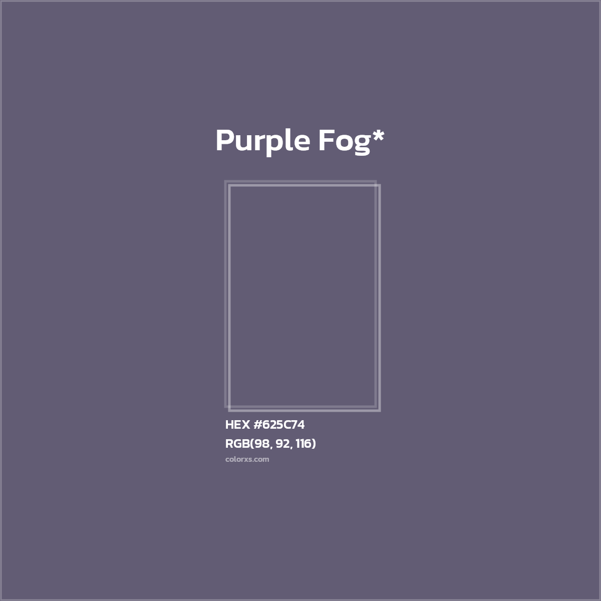 HEX #625C74 Color Name, Color Code, Palettes, Similar Paints, Images