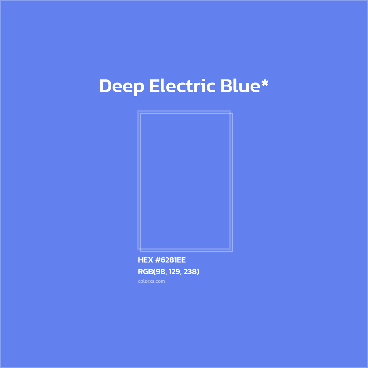 HEX #6281EE Color Name, Color Code, Palettes, Similar Paints, Images
