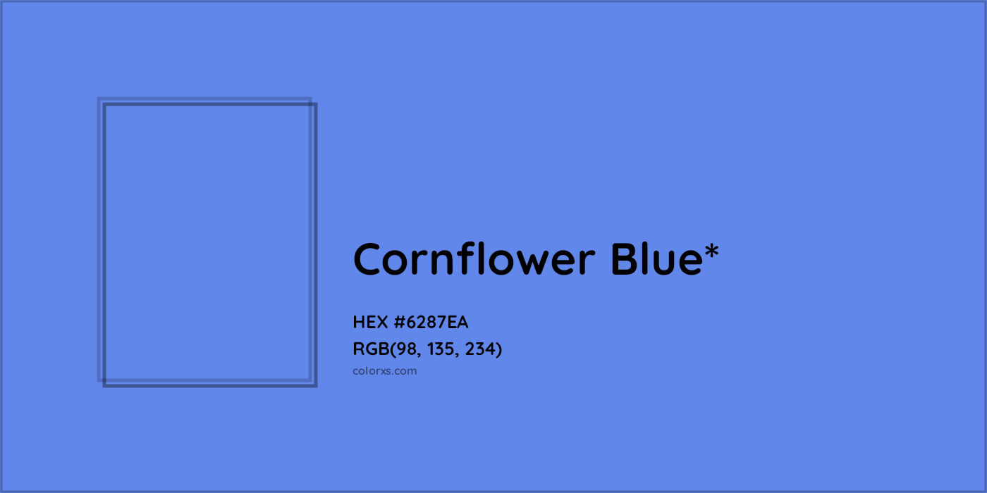 HEX #6287EA Color Name, Color Code, Palettes, Similar Paints, Images