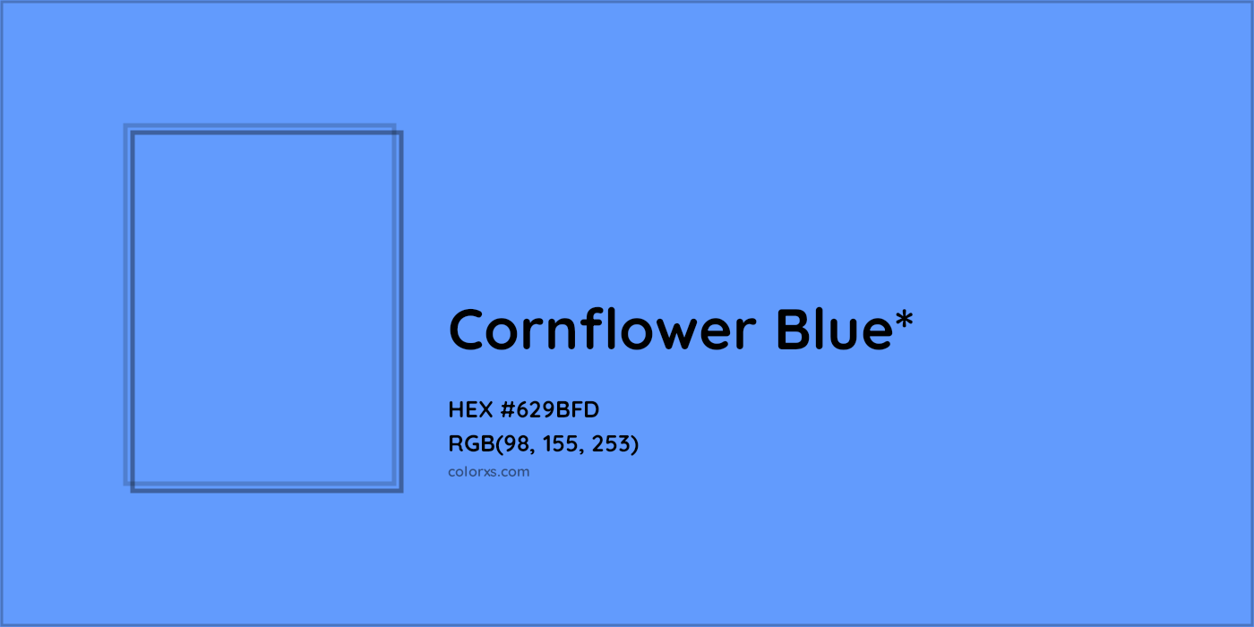HEX #629BFD Color Name, Color Code, Palettes, Similar Paints, Images