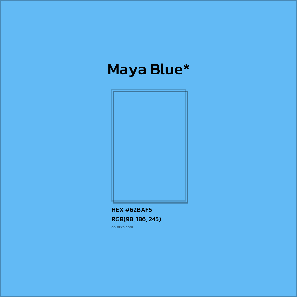 HEX #62BAF5 Color Name, Color Code, Palettes, Similar Paints, Images