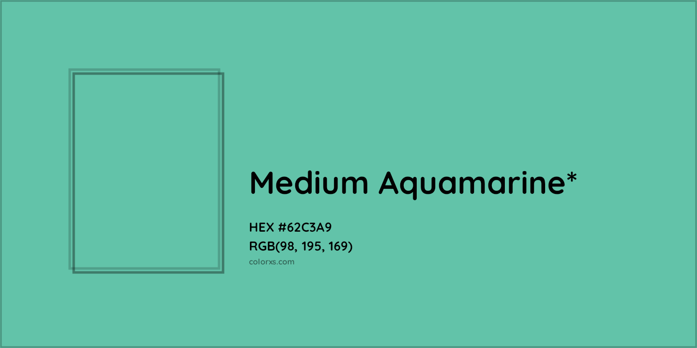 HEX #62C3A9 Color Name, Color Code, Palettes, Similar Paints, Images