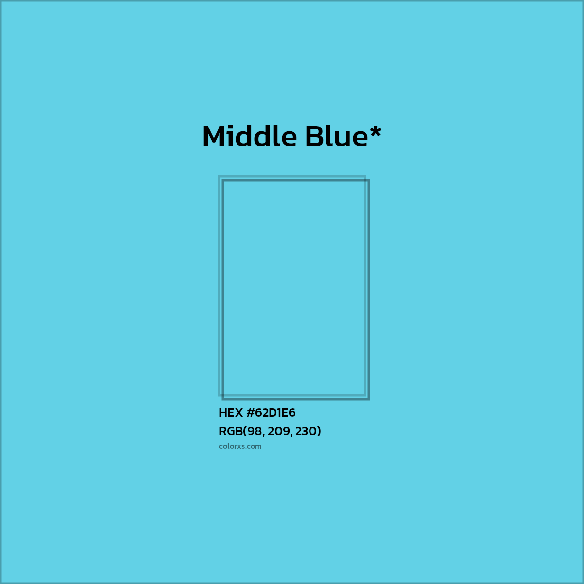 HEX #62D1E6 Color Name, Color Code, Palettes, Similar Paints, Images