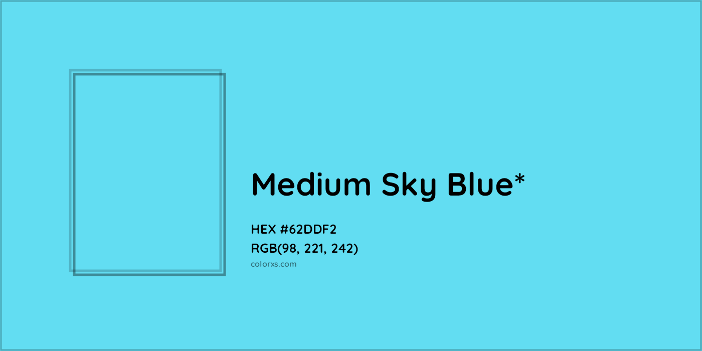 HEX #62DDF2 Color Name, Color Code, Palettes, Similar Paints, Images