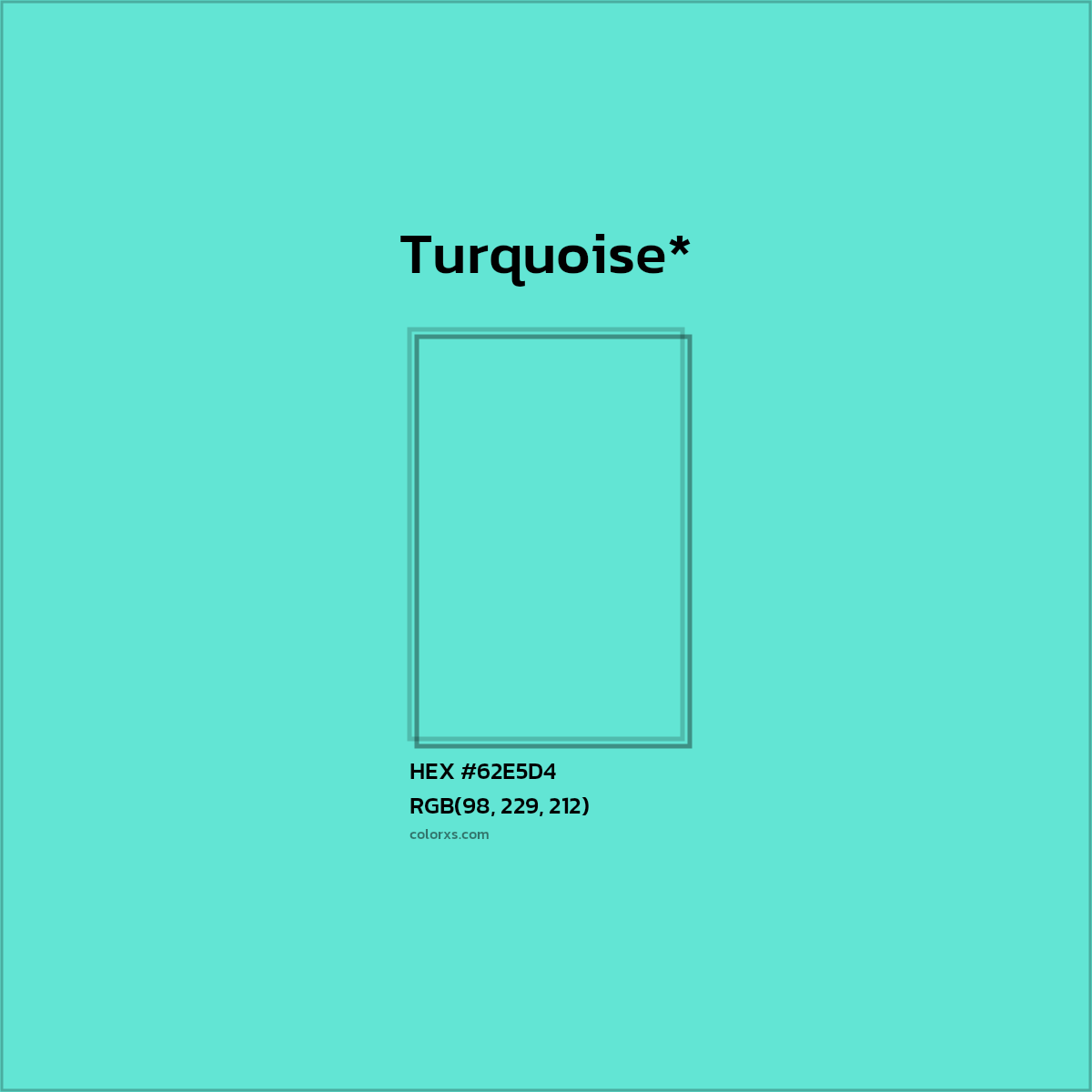 HEX #62E5D4 Color Name, Color Code, Palettes, Similar Paints, Images