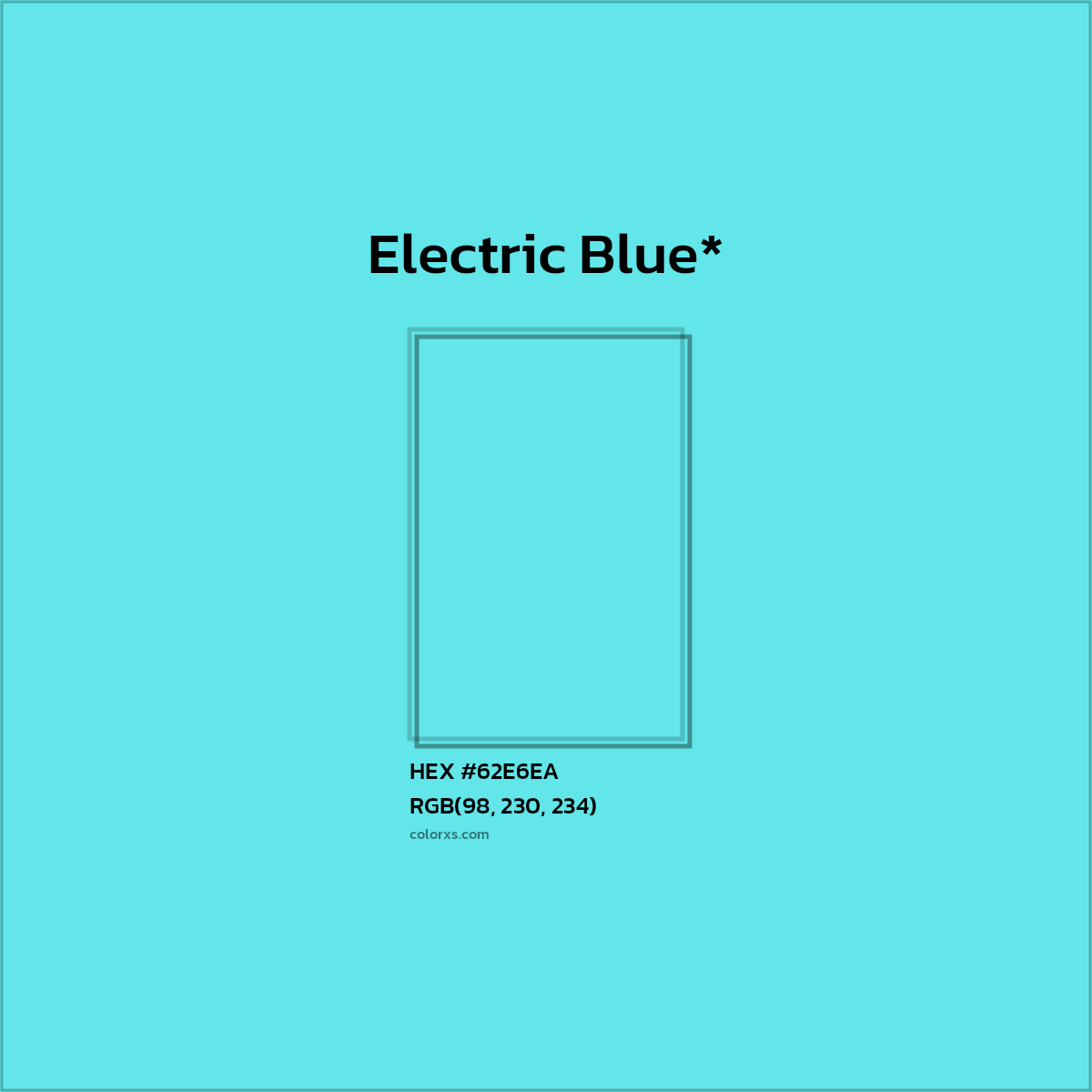 HEX #62E6EA Color Name, Color Code, Palettes, Similar Paints, Images