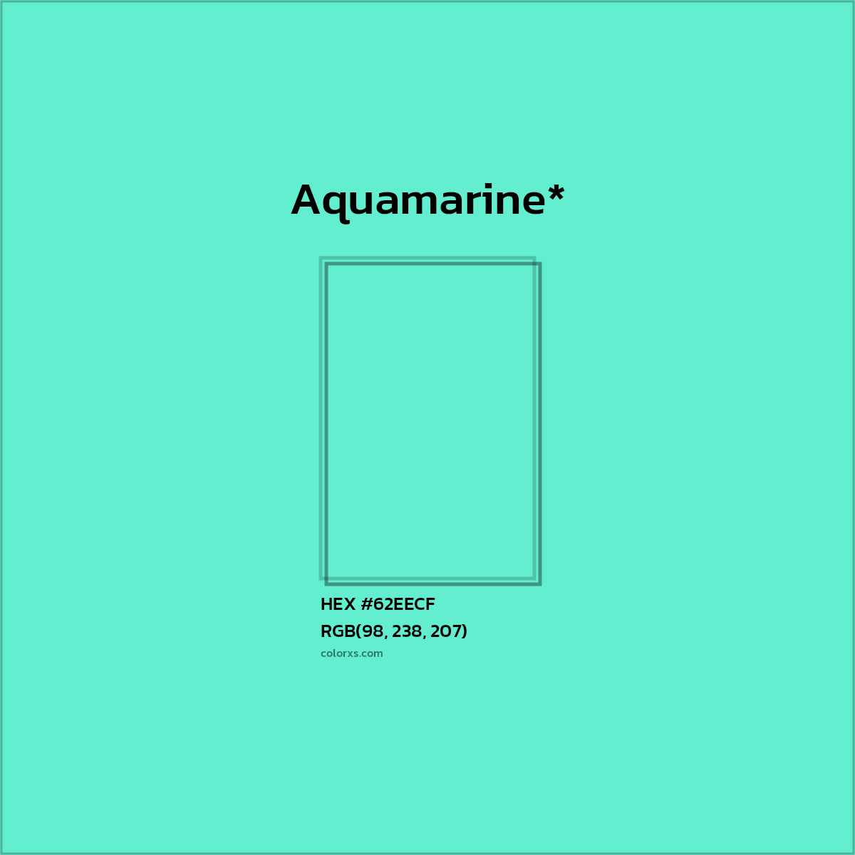 HEX #62EECF Color Name, Color Code, Palettes, Similar Paints, Images
