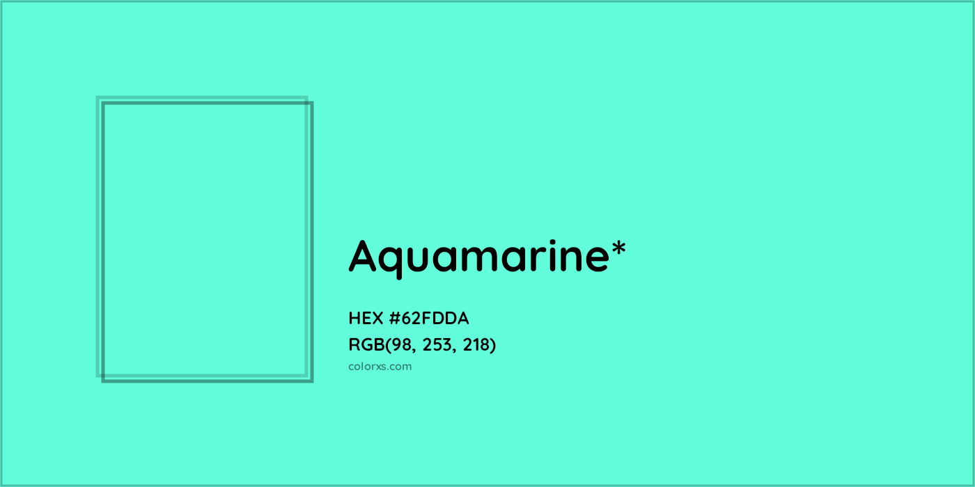 HEX #62FDDA Color Name, Color Code, Palettes, Similar Paints, Images