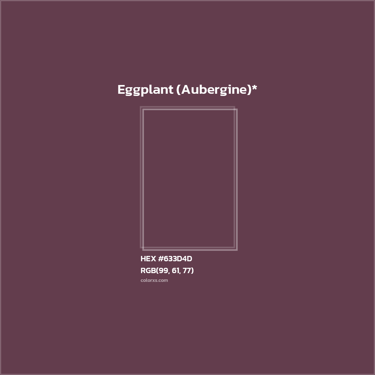 HEX #633D4D Color Name, Color Code, Palettes, Similar Paints, Images