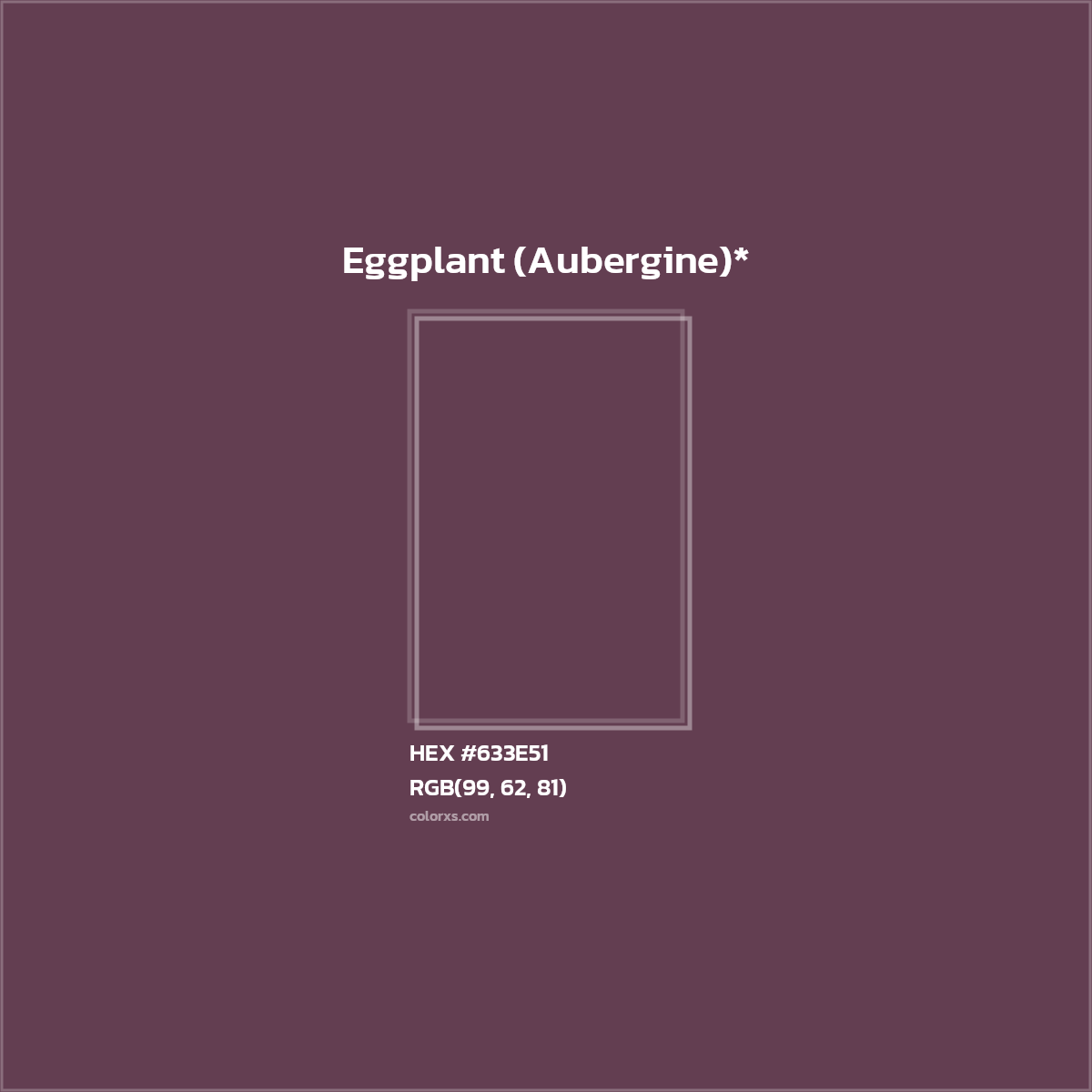 HEX #633E51 Color Name, Color Code, Palettes, Similar Paints, Images