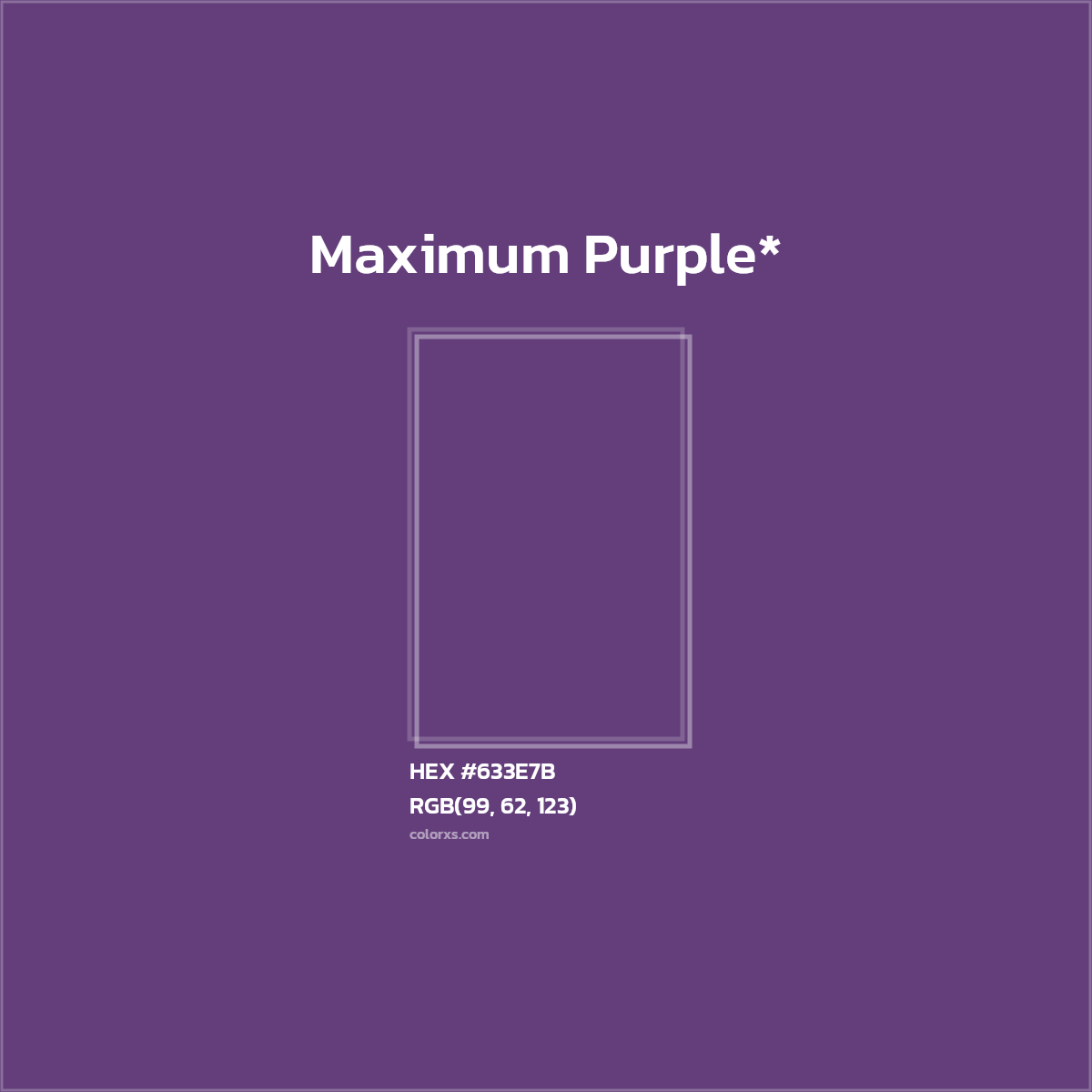 HEX #633E7B Color Name, Color Code, Palettes, Similar Paints, Images