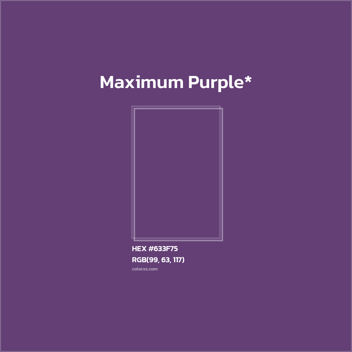 HEX #633F75 Color Name, Color Code, Palettes, Similar Paints, Images