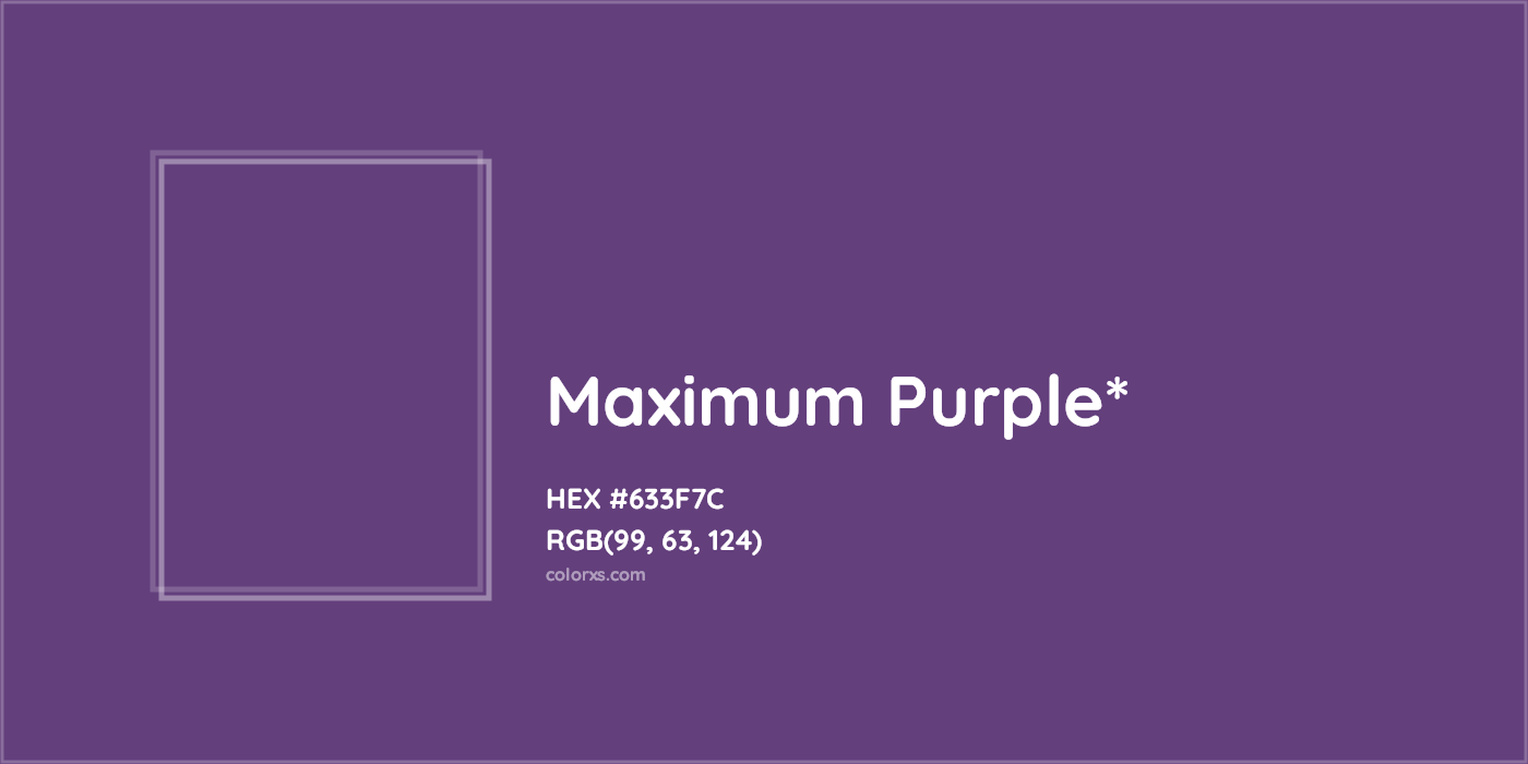 HEX #633F7C Color Name, Color Code, Palettes, Similar Paints, Images