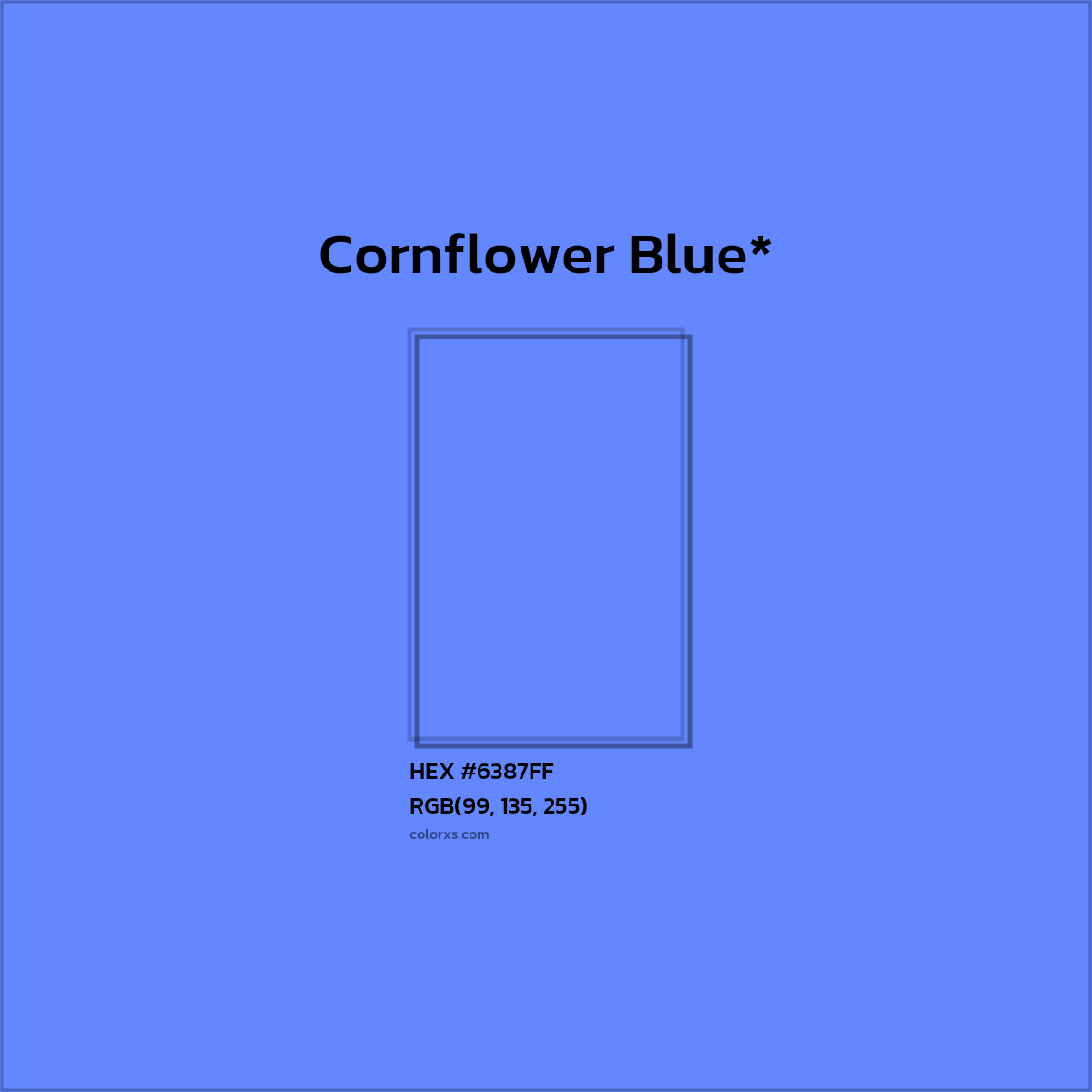 HEX #6387FF Color Name, Color Code, Palettes, Similar Paints, Images