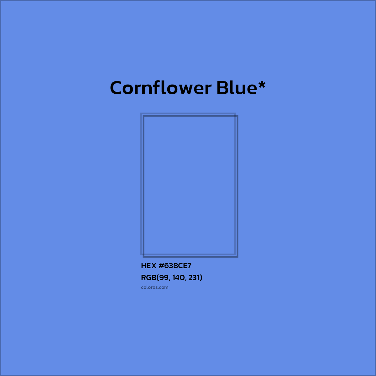 HEX #638CE7 Color Name, Color Code, Palettes, Similar Paints, Images