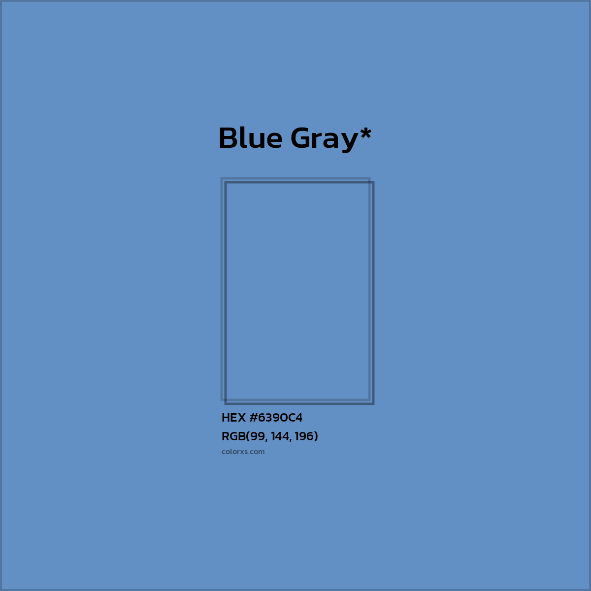 HEX #6390C4 Color Name, Color Code, Palettes, Similar Paints, Images