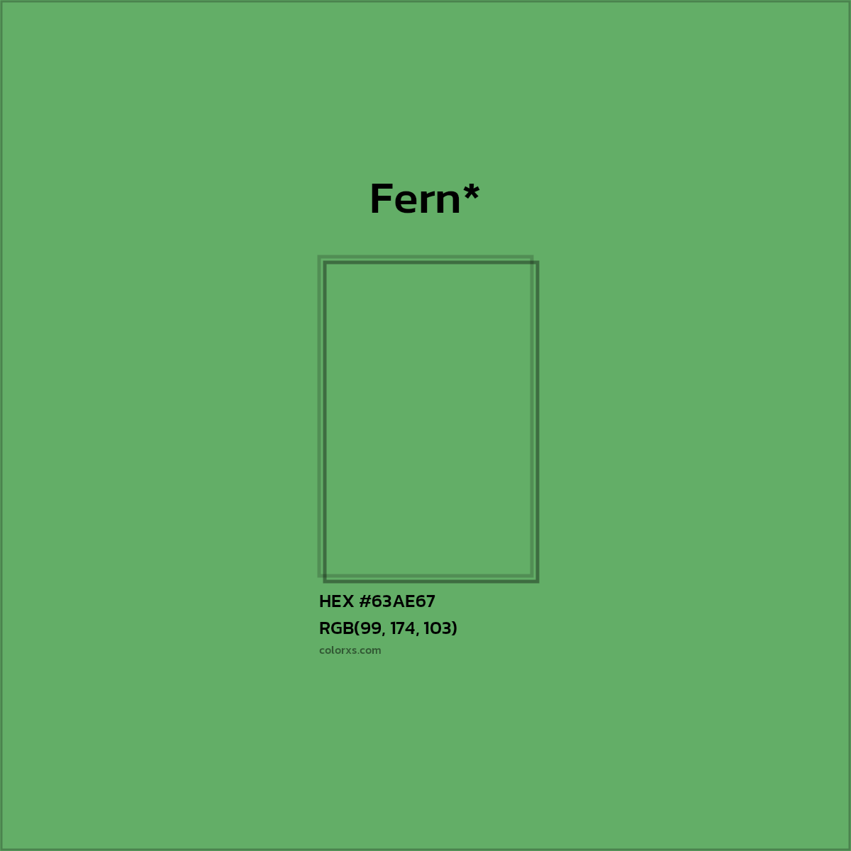 HEX #63AE67 Color Name, Color Code, Palettes, Similar Paints, Images