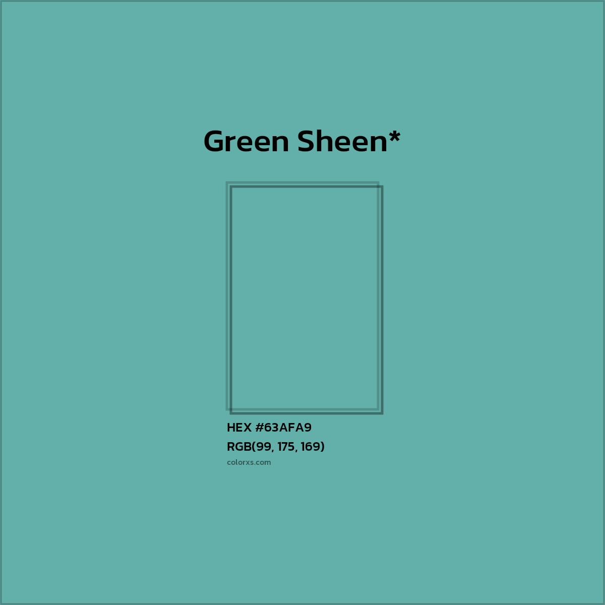 HEX #63AFA9 Color Name, Color Code, Palettes, Similar Paints, Images