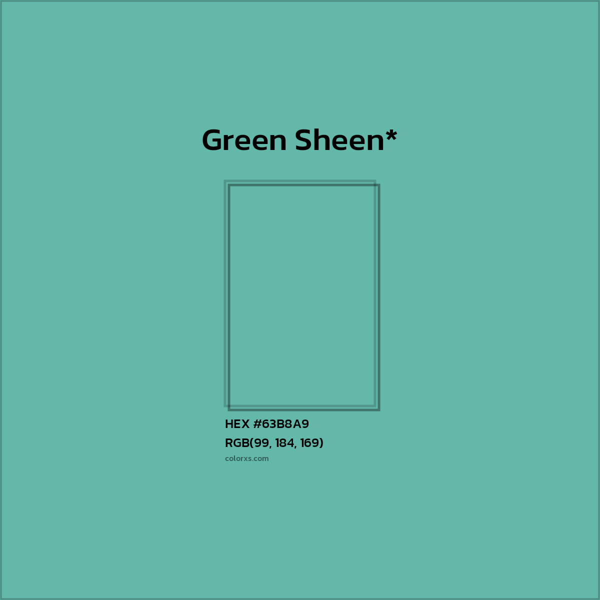 HEX #63B8A9 Color Name, Color Code, Palettes, Similar Paints, Images
