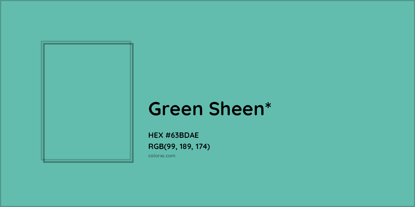HEX #63BDAE Color Name, Color Code, Palettes, Similar Paints, Images