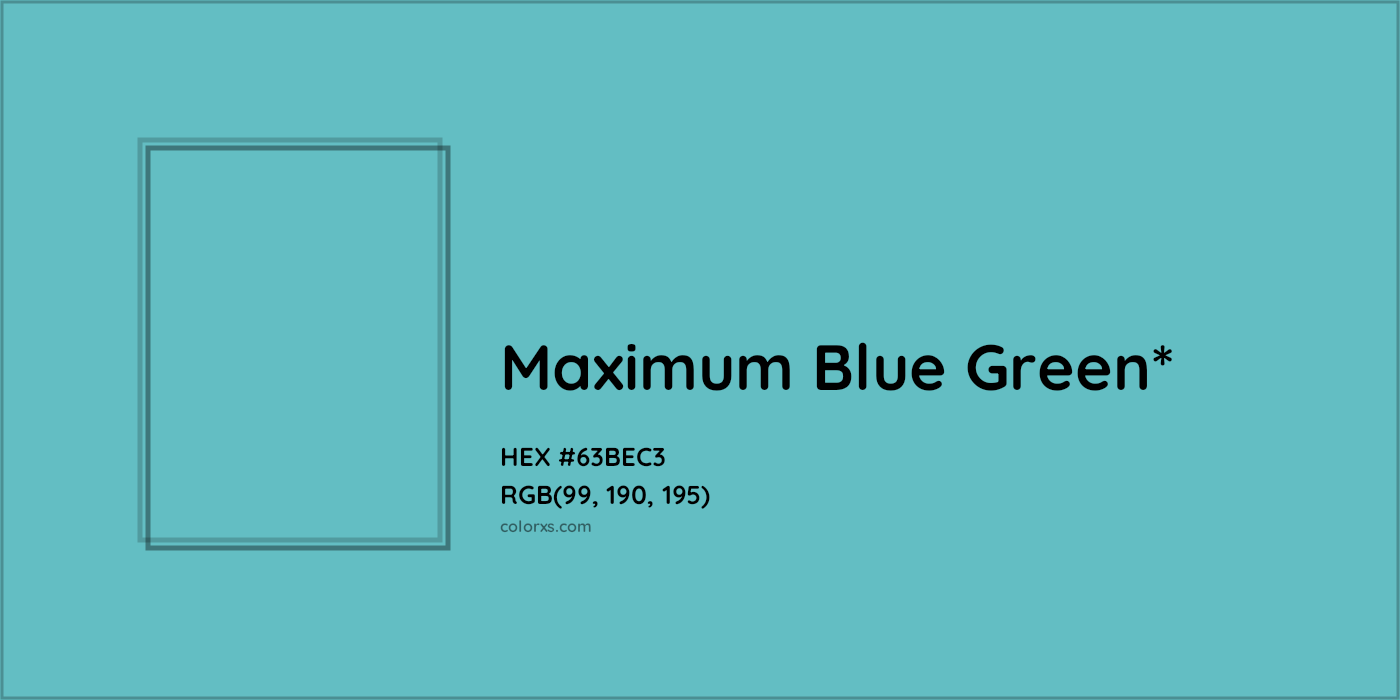 HEX #63BEC3 Color Name, Color Code, Palettes, Similar Paints, Images