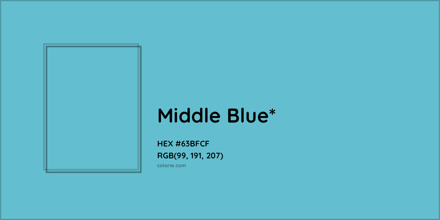 HEX #63BFCF Color Name, Color Code, Palettes, Similar Paints, Images