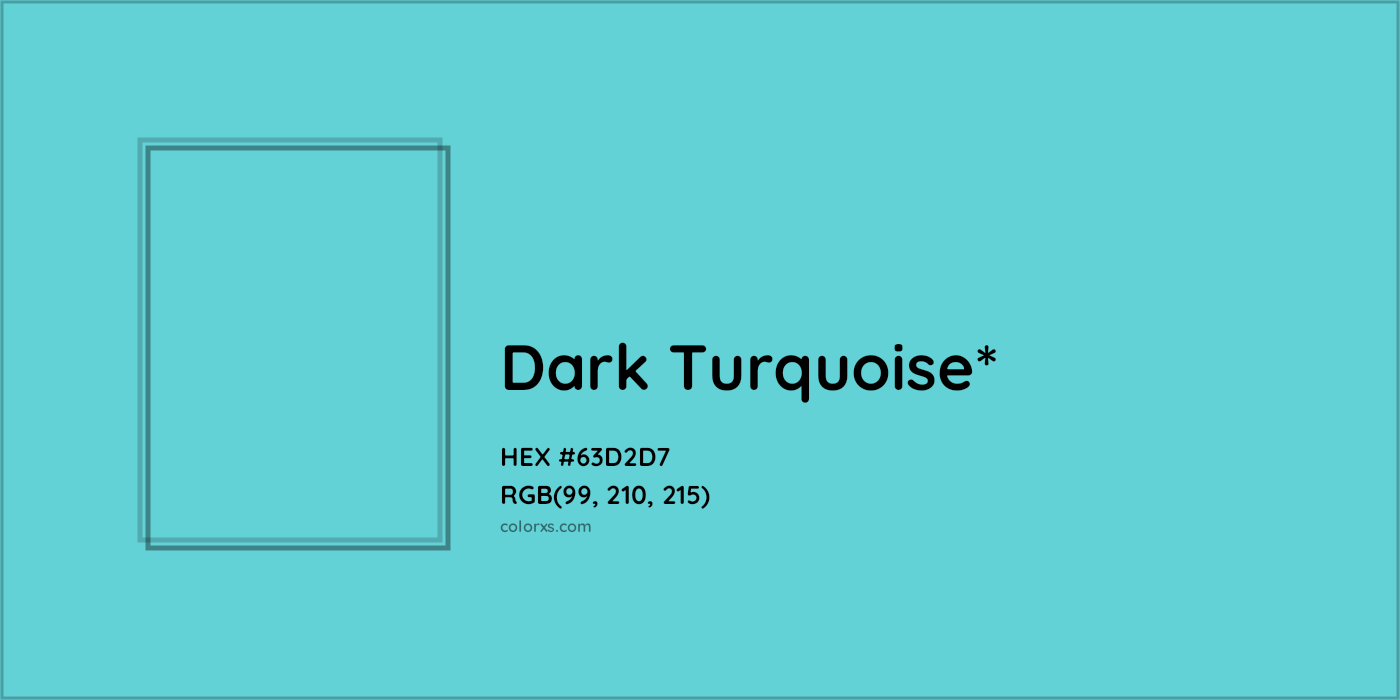 HEX #63D2D7 Color Name, Color Code, Palettes, Similar Paints, Images