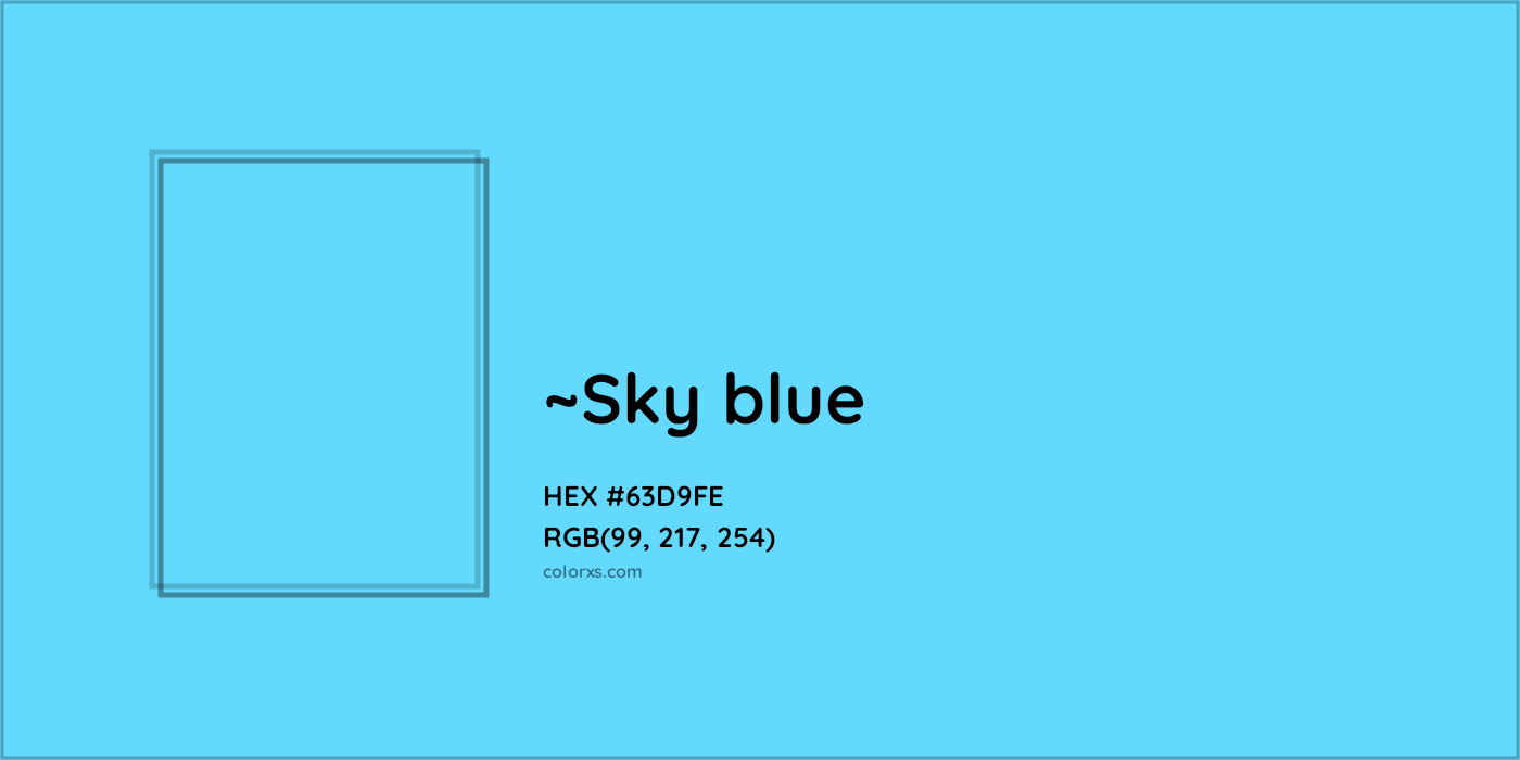HEX #63D9FE Color Name, Color Code, Palettes, Similar Paints, Images