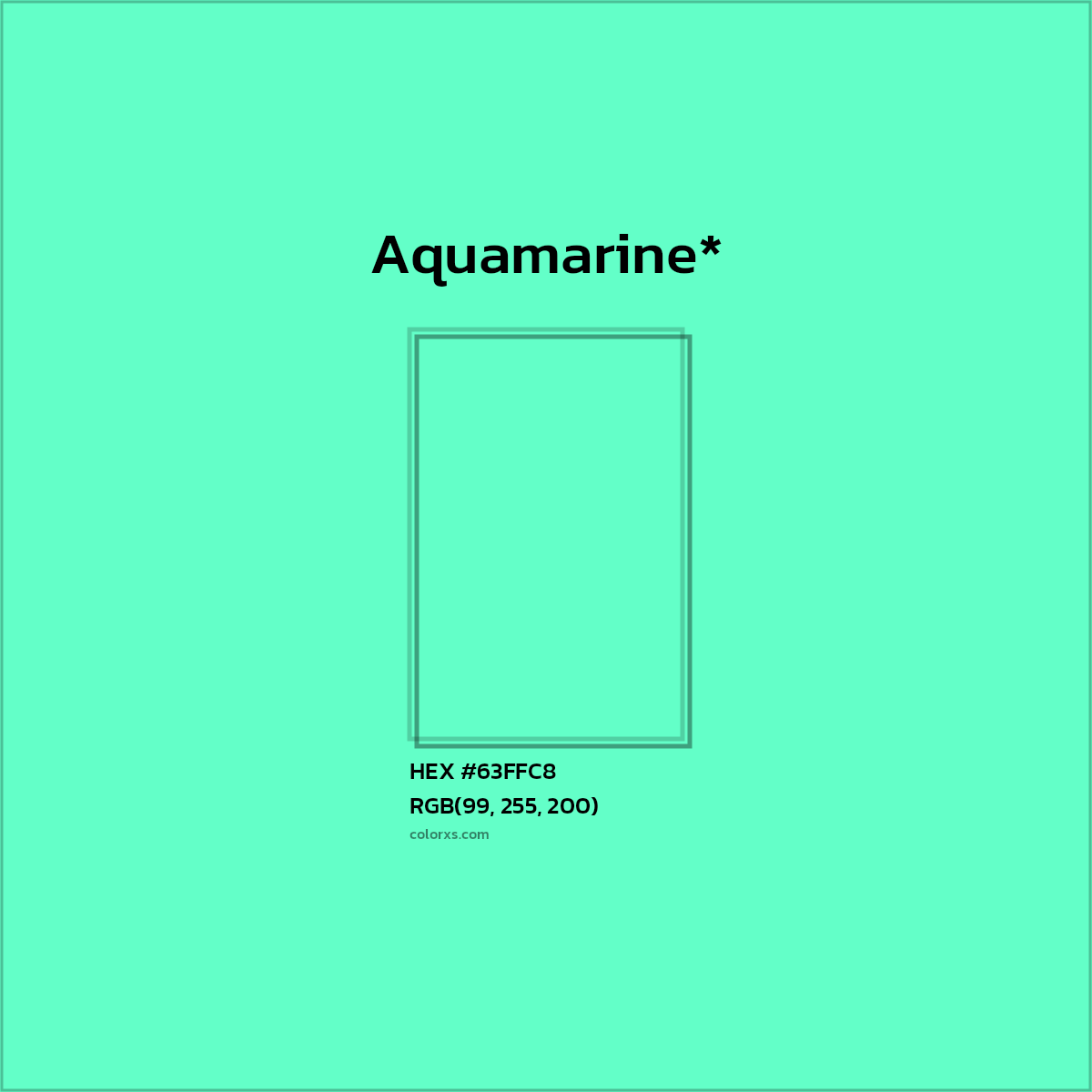 HEX #63FFC8 Color Name, Color Code, Palettes, Similar Paints, Images