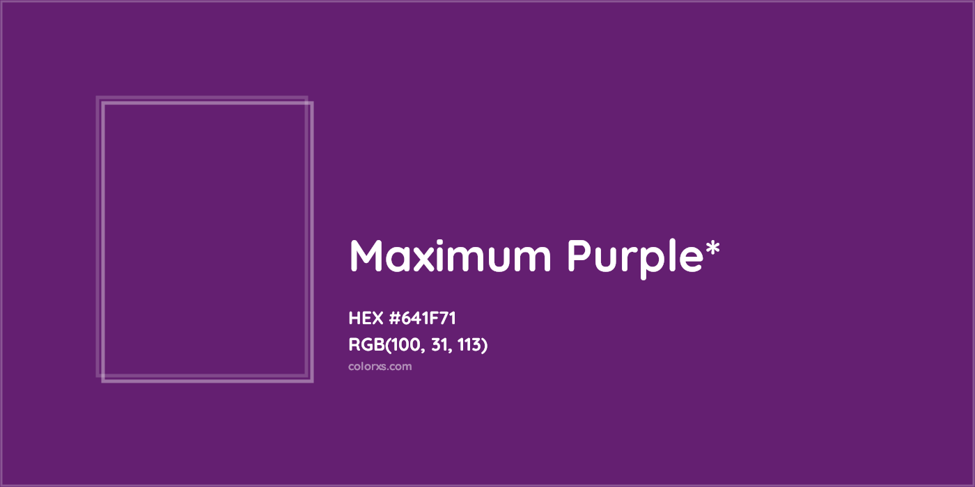 HEX #641F71 Color Name, Color Code, Palettes, Similar Paints, Images