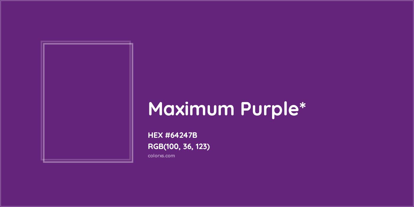 HEX #64247B Color Name, Color Code, Palettes, Similar Paints, Images