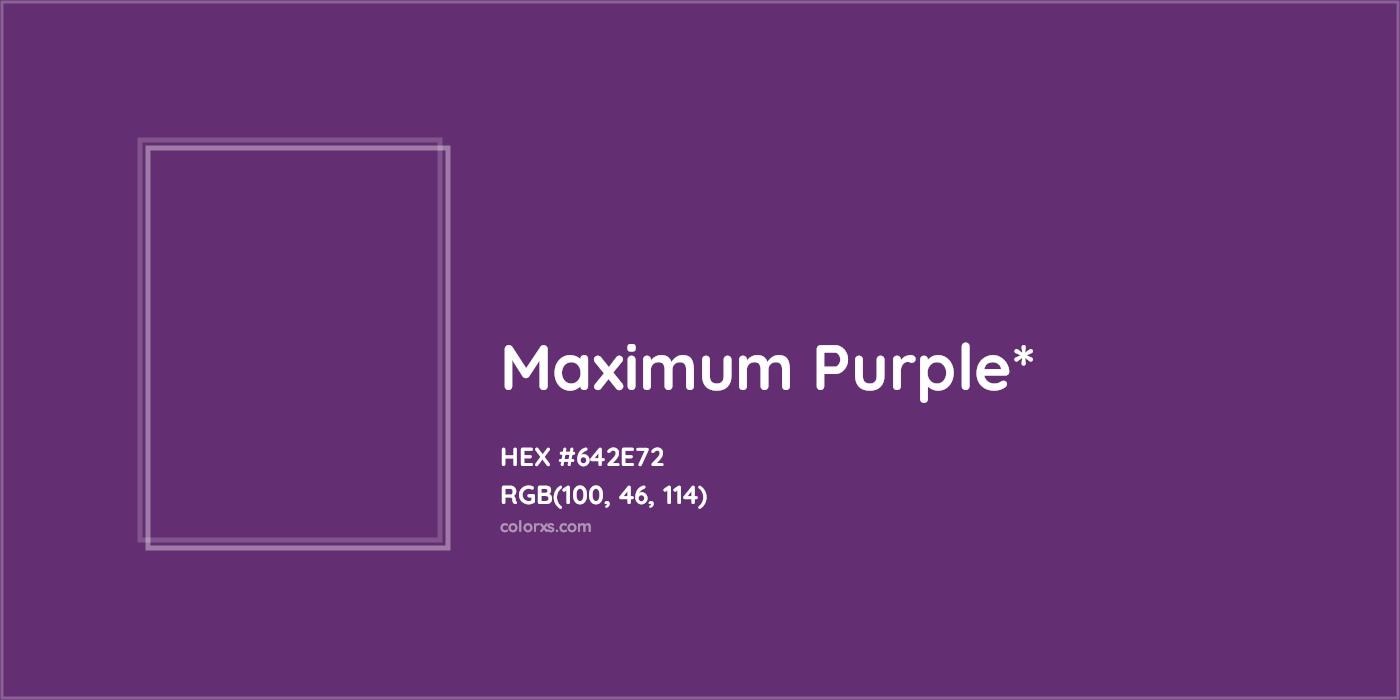 HEX #642E72 Color Name, Color Code, Palettes, Similar Paints, Images