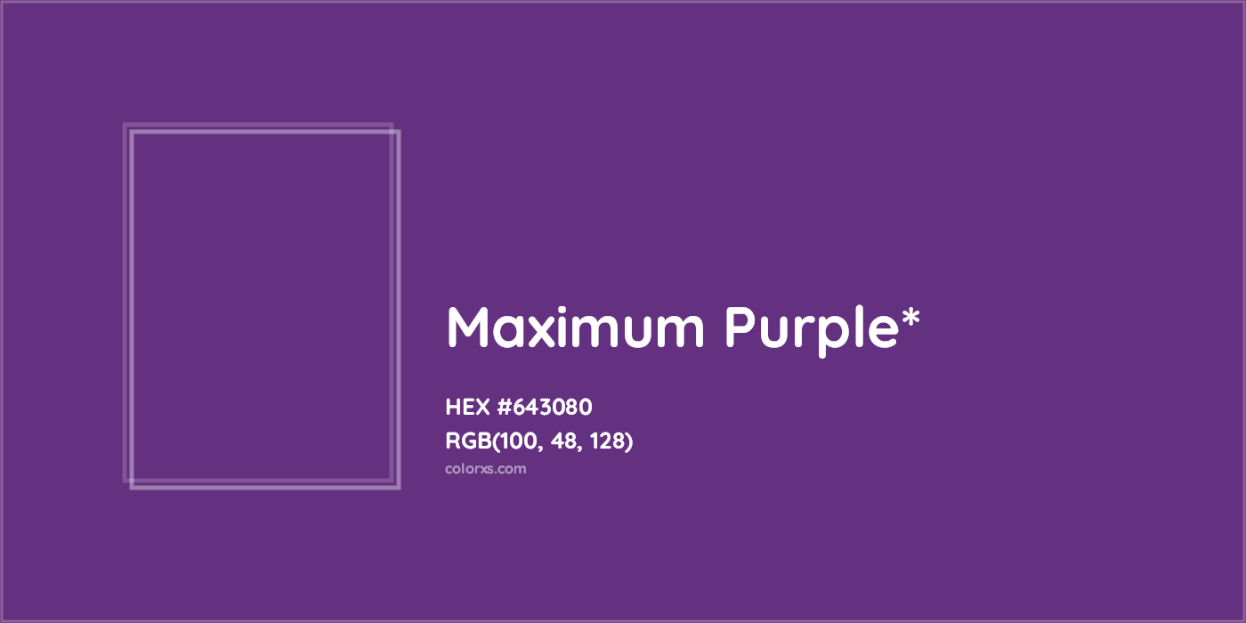 HEX #643080 Color Name, Color Code, Palettes, Similar Paints, Images