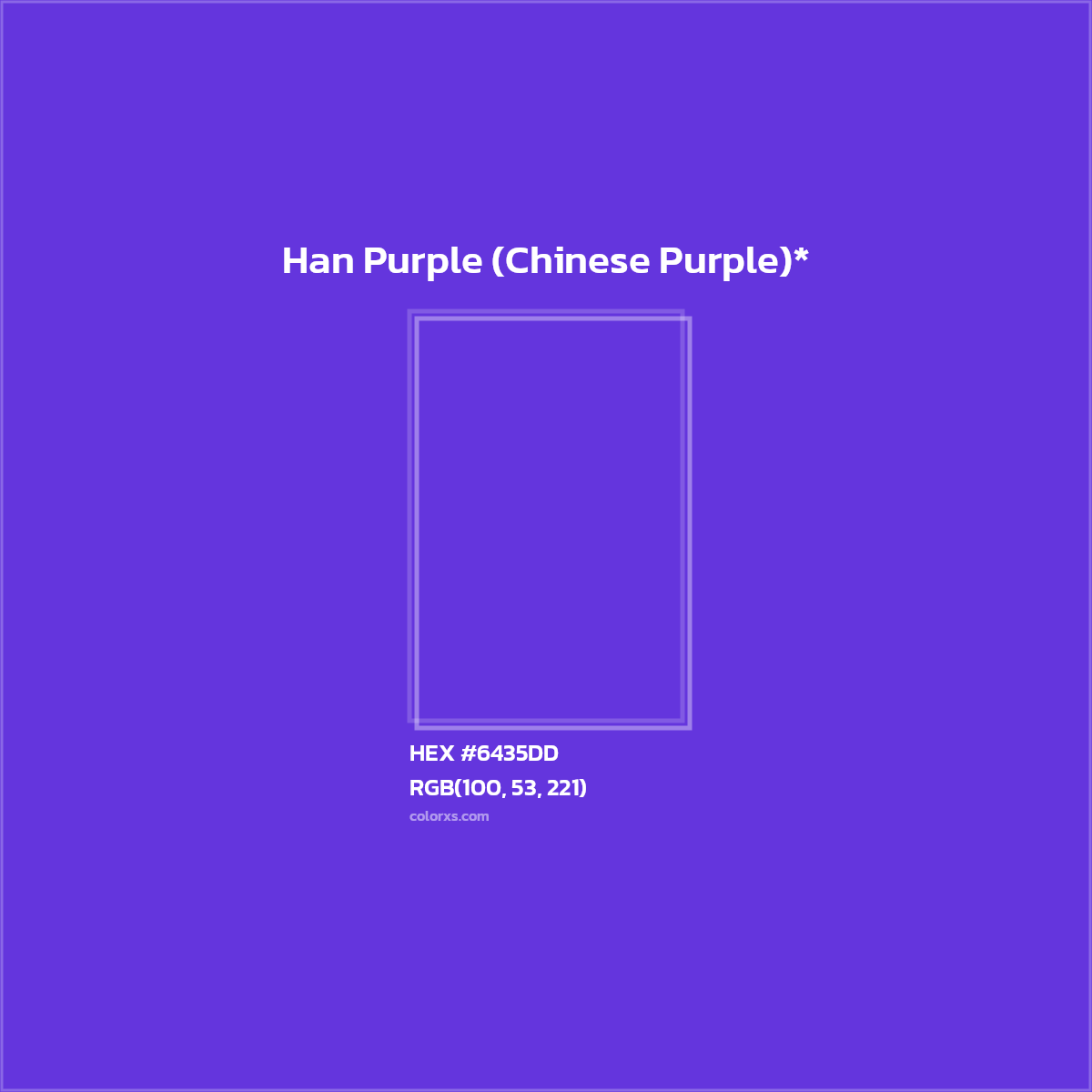 HEX #6435DD Color Name, Color Code, Palettes, Similar Paints, Images
