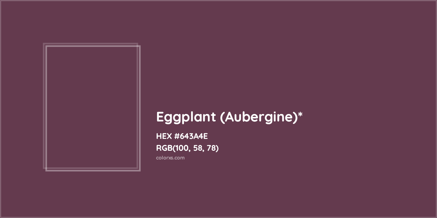 HEX #643A4E Color Name, Color Code, Palettes, Similar Paints, Images
