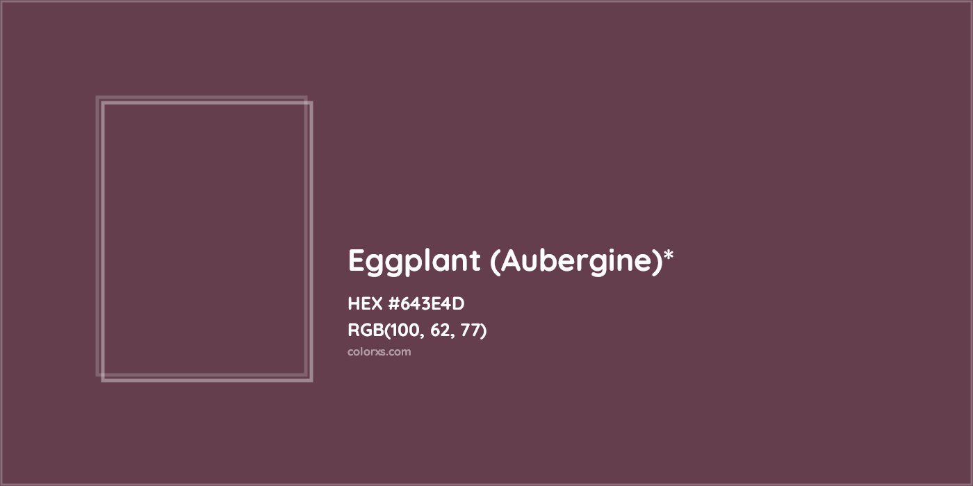 HEX #643E4D Color Name, Color Code, Palettes, Similar Paints, Images