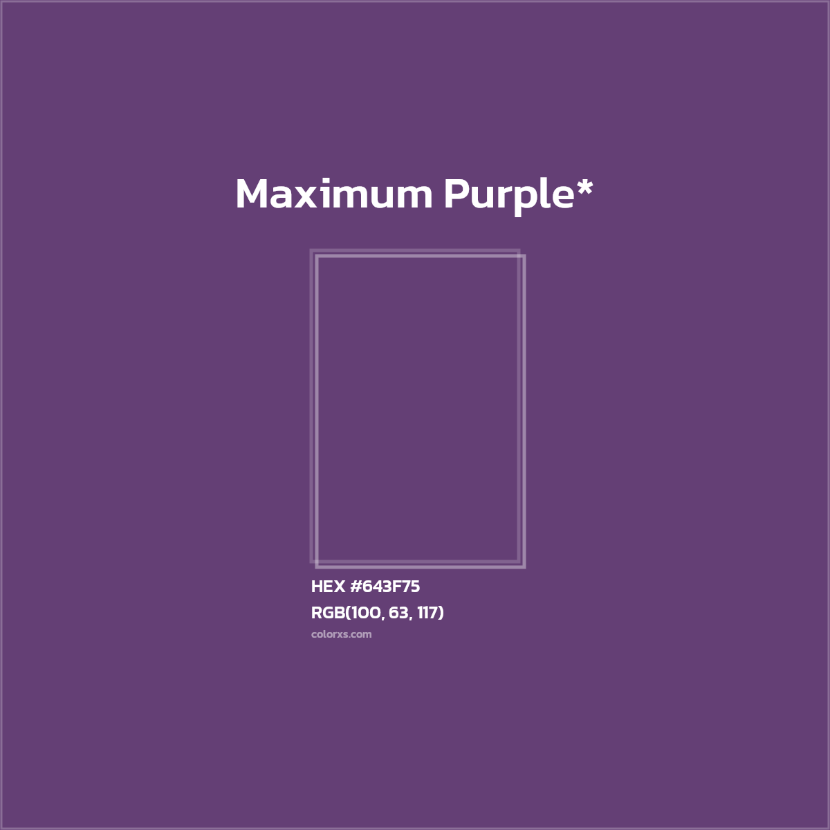 HEX #643F75 Color Name, Color Code, Palettes, Similar Paints, Images