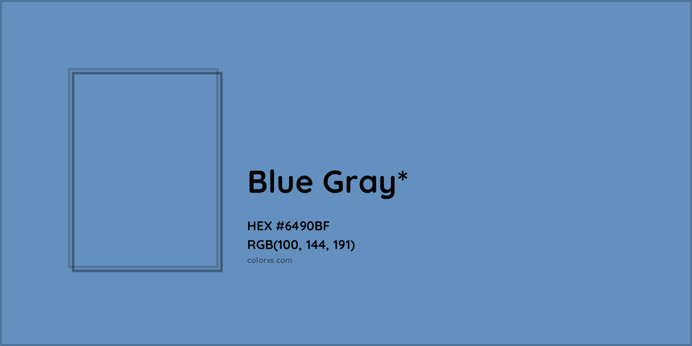 HEX #6490BF Color Name, Color Code, Palettes, Similar Paints, Images