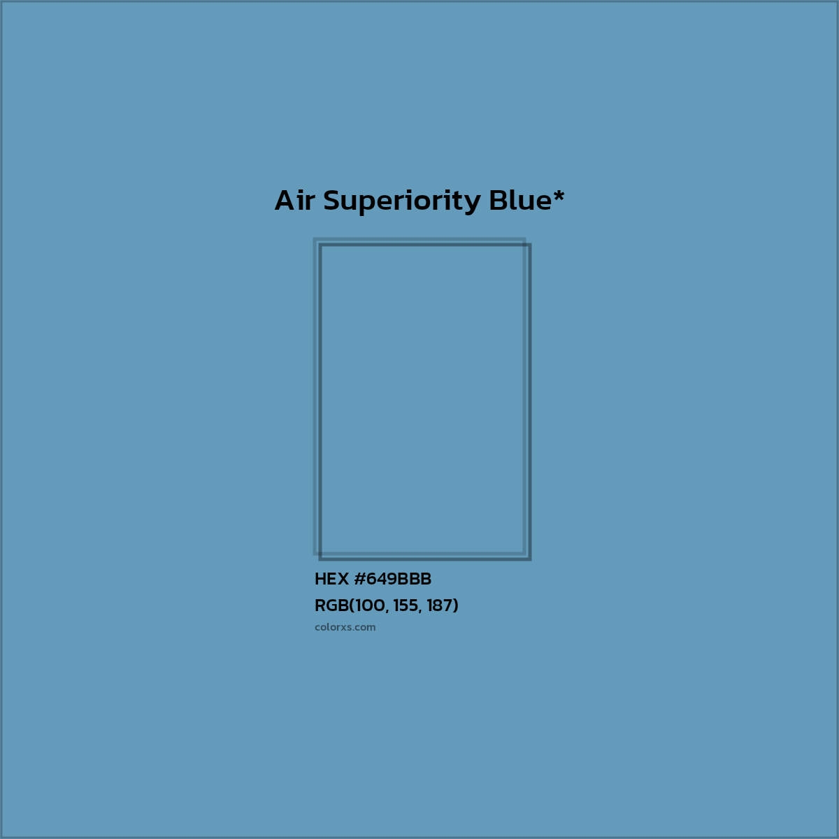 HEX #649BBB Color Name, Color Code, Palettes, Similar Paints, Images