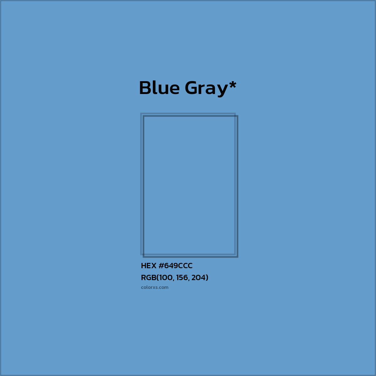 HEX #649CCC Color Name, Color Code, Palettes, Similar Paints, Images