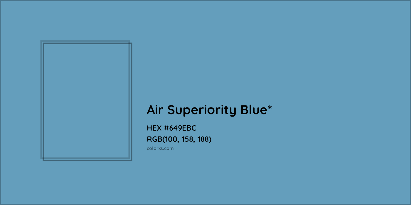 HEX #649EBC Color Name, Color Code, Palettes, Similar Paints, Images